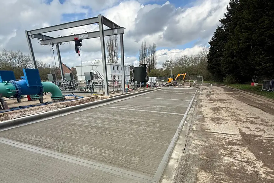 Concrete work on an EI Groundwork site