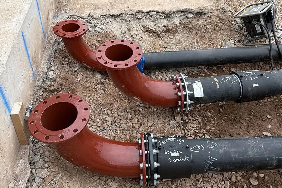 Pipe installation during a project by EI Groundwork