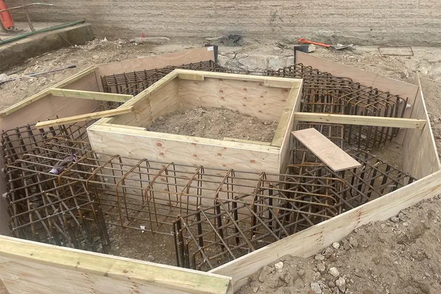 Reinforced Concrete Foundation at an EI Groundwork site